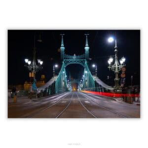 Liberty Bridge — Midnight, Budapest, Hungary